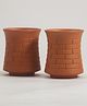 Vanchai Handmade Terracotta Glass for Drinking Water, Lassi - 225 ml, Set of 2