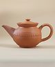 Vanchai Terracotta Engraved Pot (500 ml) with 4 Cup and Plate Set