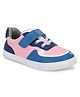 TUSKEY Colour Block Velcro Closure Shoes - Navy Blue & Pink