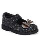 TUSKEY Bow Applique Detailed Velcro Closure  Ballerina - Black