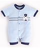 BABY GO Cotton Half Sleeves Teddy Embroidered  Romper  - Navy Blue
