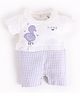 BABY GO Cotton Half Sleeves Duck  Detailed  Romper - Purple