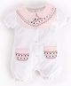 BABY GO Cotton Half Sleeves Absract   Detailed  Romper - Pink