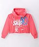 Under Fourteen Only Cotton Full Sleeves Sports Theme Printed Hooded Sweatshirt - Pink Lemonade