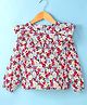 Under Fourteen Only Full Sleeves Floral Printed Top - Maroon