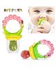 BitFeex Baby Pacifier Nibbler New Born With Rattle Handle Silicone Fresh Fruit Safe Kids Soother Feeder -Color may vary, Pack of 1 pcs