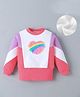 Kookie Kids Full Sleeves T-Shirt With Heart Applique - Pink & White