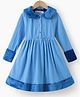 Kookie Kids Full Sleeves Winter Wear Frock - Blue