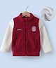 Kookie Kids Full Sleeves Winter Jacket With Text Print - Maroon
