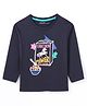 Doreme Single Jersey Knit Full Sleeves T-Shirt With Unicorn Print - Navy Blue