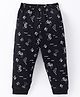Doreme Single Jersey Knit Full Length Lounge Pant with Game Controller Print - Black