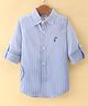 Under Fourteen Only Full Sleeves Striped Shirts - Blue