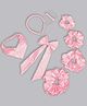 Tipy Tipy Tap 8 Pcs Satin Hair Accessories Gift Box For Girls With Rakhi - Pink