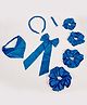 Tipy Tipy Tap 8 Pcs Satin Hair Accessories Gift Box For Girls With Rakhi - Blue