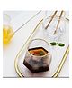 The Artment Minimalist Diamond Glasses Gold Rimmed | Drinking Glass (Pack of 1)
