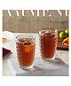 The Artment Criss-Cross Impressions Tumbler Glasses - Grey | Drinking Glasses (Pack of 4)