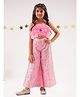 Lil' Drama  Sleeveless Floral Detailed  Jumpsuit - Pink
