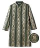 EARTHY TOUCH Single Jersey Knit Full Sleeves Kurta With Floral Foil Print - Green
