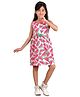Clothe Funn Knitted Sleeveless Watermelon  Printed Dress - Pink