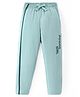 Doreme Lycra Knit Full Length Lounge Pants With Text Print - Sea Green