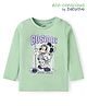Babyoye Disney Cotton Knit Full Sleeves T-Shirt With Mickey Mouse Graphics - Sea Green