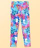 Pine Active Knit Full Length Super Stretch Leggings With Abstract Print - Multicolor