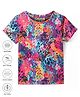 Pine Active Knit Half Sleeves T-Shirt Abstract Print - Multicolour