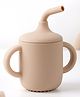 Kicks & Crawl Silicone Cup with Straw - Beige