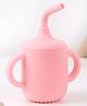 Kicks & Crawl Silicone Cup with Straw -Pink