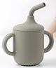 Kicks & Crawl Silicone Cup with Straw - Grey