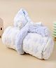 Kicks & Crawl - Blue Bear Toy Blanket-Blue
