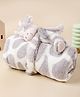Kicks & Crawl - Tall Giraffe Toy Blanket-Grey