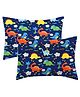 Filymore Cartoon Printed Pillow Covers | Made with Pure Microfiber Soft & Skin Friendly Pillow Cases | Size (17 x 27 inch, Blue) Set of 2