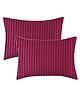 Filymore Stripe Printed Pillow Covers | Made with Pure Microfiber Soft & Skin Friendly Pillow Cases | Size (17 x 27 inch, Wine) Set of 2