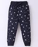 Doreme  Single Jersey Knit Full Length Legging with Floral Print - Blue