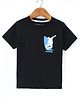 Doreme Single Jersey Half Sleeves T-Shirt with Skateboard & Text Print -Black