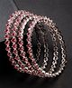 NVR Women Set of 4 Pink CZ Stone-Studded Handcrafted Bangles - Pink(2.6)