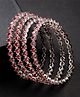 NVR Women Set of 4 Pink CZ Stone-Studded Handcrafted Bangles - Pink(2.8)