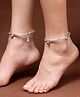 NVR Women Set of 2 Silver-Plated Kada Anklets - Silver