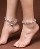 NVR Women Set of 2 Silver-Plated Kada Anklets - Silver