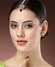 NVR Women Gold-Plated CZ Stone-Studded Borla Maang Tikka-Gold