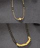 NVR Women Set of 2 Black Gold-Plated & Beaded Mangalsutra - Gold