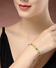 NVR Women Gold-Plated CZ Stone-Studded Kada Bracelet - Gold