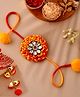 CraftVatika Bhaiya Bhabhi Rakhi Magnet Gift Combo Set of 2 for Brother Bhaiya Bhabhi Couple Lumba Rakhi Rakhi for Rakshabandhan Yellow