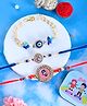 CraftVatika Rakhi for Brother Bhabhi with Magnet Kids Rakhi Set of 3 Evil Eye Rakhi for Men  Gift Fridge Magnet Multicolor