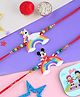 CraftVatika Rakhi for Brother Kids Rakhi Set of 2 for Kids, Rakhi with Fridge Magnet Door Décor Multicolor