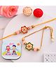 CraftVatika Rakhi for Brother Bhabhi, Couple Rakhi for Bhaiya Bhabhi Rakhi with Fridge Magnet for Door Décor Multicolor
