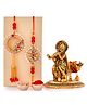 Rakhi for Brother Bhaiya & Bhabhi Rakhi with Premium Krishna Idol Gift for Brother Red & Golden