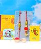 Ganesha Gift Rakhi for Brother Bhaiya Bhabhi |Premium Rakhi Set of 2 for Bhaiya Bhabhi Rakhi with Ganesha Idol Gift for Brother Multicolor