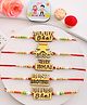 CraftVatika Rakhi Set of 5 Gift Combo for Brother Rakhi For Brother With Fridge Magnet Multicolor